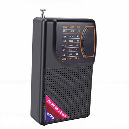 Radio portátil de onda corta AM FM SW con antena 21cm miniatura 1