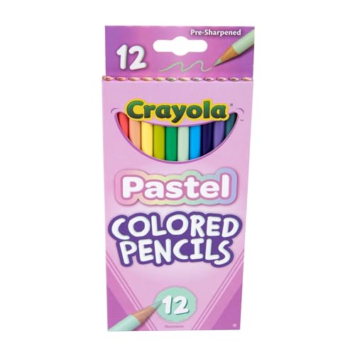 Crayola Pastel Colored Pencils Assorted Pastel Colors Pack of 12 Pencils