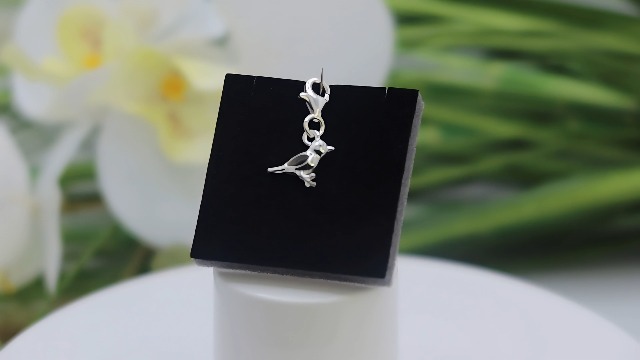 Pendentif Mini Hérisson En Argent Sterling 925 - Breloque Pour Bracelet Ou Collier Avec Mousqueton