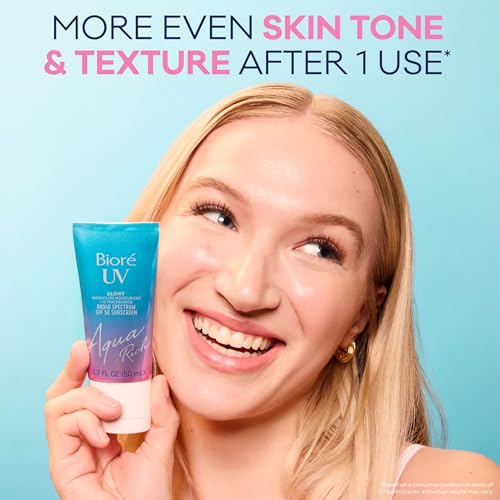 Image of Biore UV Aqua Rich Glow Enhancing Moisturizer SPF 50, 1.7 fl oz (Pack of 12)