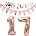 Produktbild Luftballons 17.geburtstag deko rosegold+Happy Birthday Girlande +Wimpelkette 40"Zahlen Ballon 17 Luftballons 17 Jahre Geburtstag Dekoration Mädchen Geburtstagdeko17 Geburtstag deko rosegold set(17)