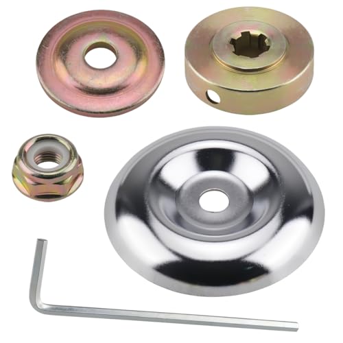 Kit de Réparation Universel pour Débroussailleuse - Ensemble de 5 Pièces avec Écrous Métalliques, Plaques de Fixation, Adaptateur pour Lames, Capot de...