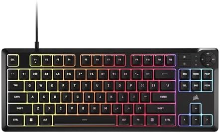 Corsair K55 CORE TKL RGB Gaming Keyboard – Tenkeyless, 8-Zone RGB...
