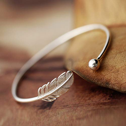 Bracelet en argent sterling 925 style bohème avec plumes, l'accessoire de vos vacances d'été