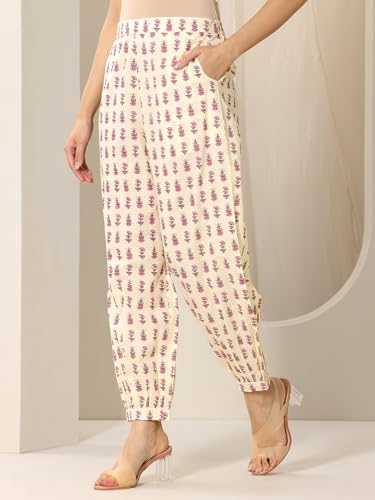 Image of Libas Printed Cotton A-Line Kurta With Salwar and Dupatta