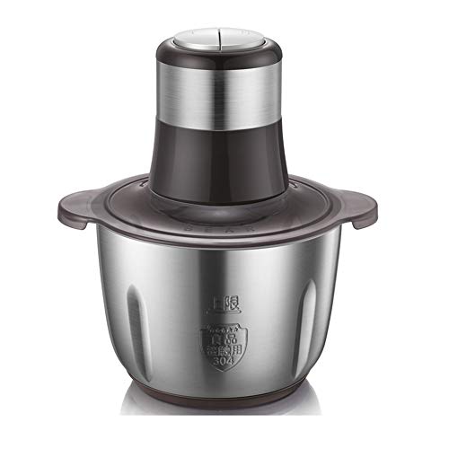 Fleischwolf Chopper, Mixgerät 2L, 300W, 2 Geschwindigkeit, Edelstahl-Schüssel Und 4 Bi-Level-Blades, Für Babynahrung, Fleisch Gemüse, Früchte