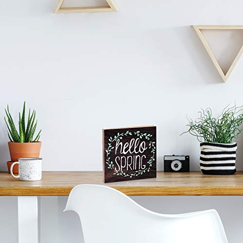 Jetechellospringwoodensignspringtabledecorationsmallrusticeasterwoodsignfarmhousestandingblocksignspringtablecenterpiecespringdecorationforhomelivingroom6x6inch Urban Country Home Decor Jetec hello spring wooden sign spring table decoration small rustic easter wood sign farmhouse standing block sign spring table centerpiece spring decoration for home living room 6 x 6 inch urban country home decor