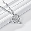 KINGWHYTE Viking Raven Necklace 925 Sterling Silver Vegvisir Pendant Crow Odin Pendant Talisman Rune Amulet Nordic Viking Jewellery with Stainless Steel Chain 55cm(20+2inch) #2