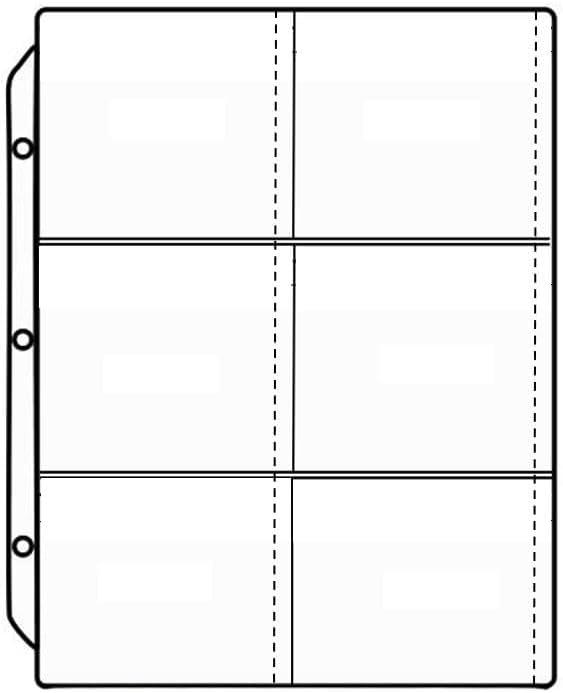RABCO Products, Inc / B3535 - Vinyl Sheet Protector, 6 Pockets - 3 1/2 x 3 1/2, Open on the Side - 24-Pack, Made in USA