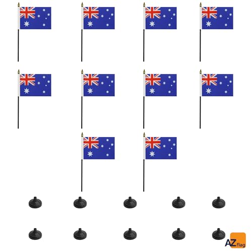 Drapeau Australien de Table AZ FLAG Lot de 10 Mini Drapeaux Bureau 15x10 cm - 6