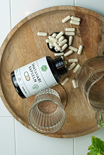 Shatavari Kapseln BIO | 180 Stück vegane Kapseln | 1500 mg je Tagesdosis | ohne Zusätze | in Deutschland hergestellt | bioKontor