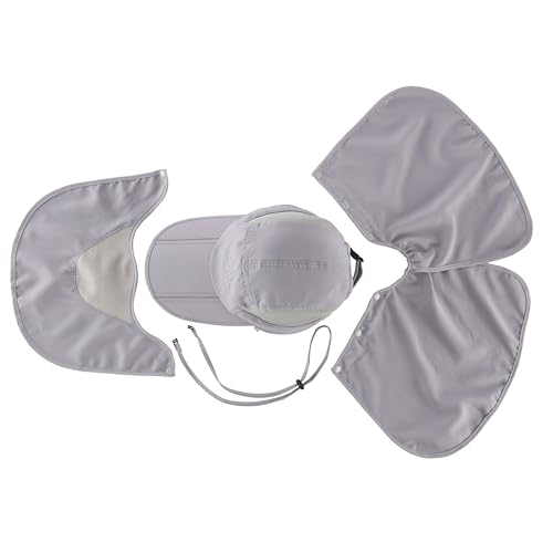Image of Connectyle Men's Foldable Baseball Sun Cap with Removable Face Mask Neck Flap Cover UPF 50+ Sun Protection Fishing Hiking Hat