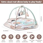 AIBOMUDA Baby Gym Play Mat,Baby Activity Play Mat & & Ball Pit,Washable Tummy Time Mat with 5 Sensory Baby Toys,Boy & Girl Gifts for Inflant Baby 0 3 6 9 13 Months - Image 5