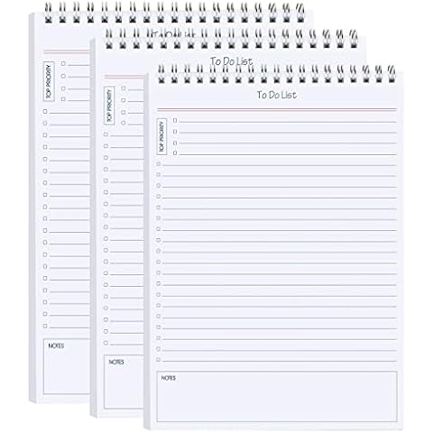 To Do List Notepad 3pcs/set - Daily Planner Notepad Undated 60 Sheets Tear Off, 5.5" x 8.3" Planning Pad Checklist Productivity Note Pad for Work and Personal Organized Cover