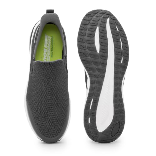 Image of Red Tape Men's Walking Shoes Dark Grey Mesh Round Toe Slipon
