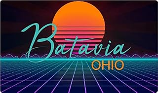Batavia Ohio 4 X 2.25-Inch Fridge Magnet Retro Neon Design