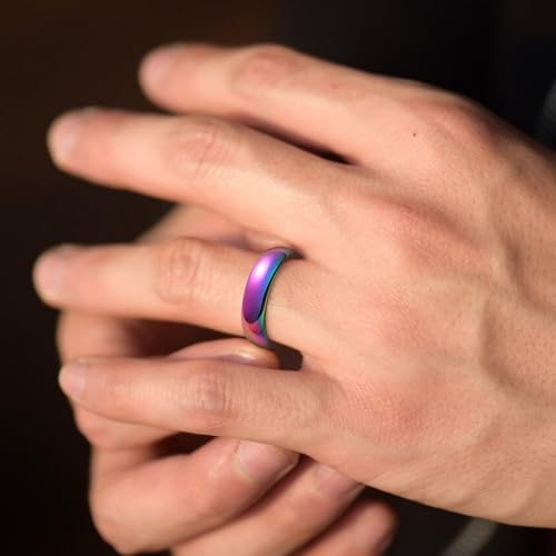 Image of King Will Men's Women's Tungsten Carbide Ring 24k Gold Plated Rose Gold Plated Domed Polished Finish Wedding Band