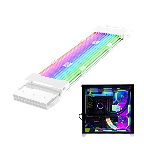 ホワイトLEDケーブル 24ピンとハイエンドモデル用12ピン Amazon.co.jp: RGB PSUケーブル、ARGB マザーボード電源ケーブル