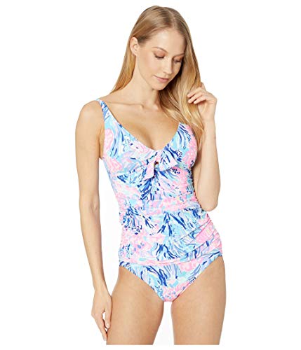 Lilly Pulitzer Delores Tankini Top Periwinkle Purple Fan Sea Pants 2