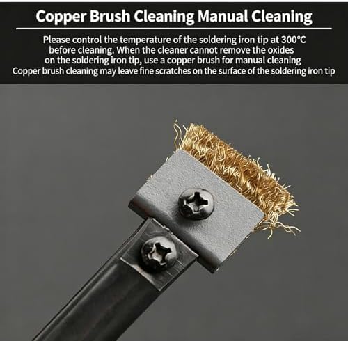 Automatic Motorized Soldering Iron Tip Cleaner Dual Mode Brass Cleaning for Efficient Tip Maintenance & Longevity