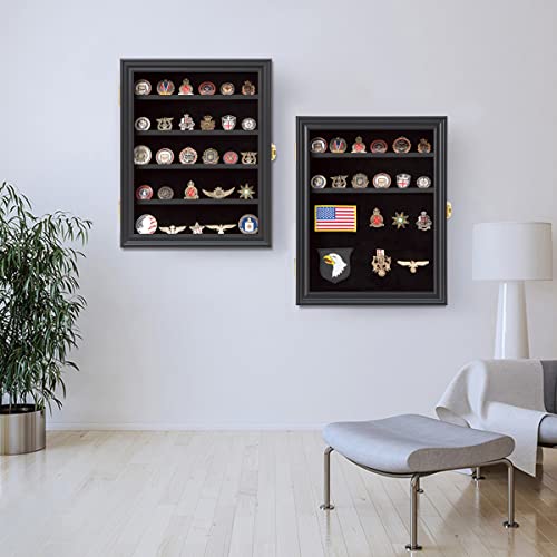 Verani Medals Display Case - Military Challenge Coin Display Shadow Box - Pin...
