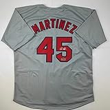 Facsimile Autographed Pedro Martinez Boston Grey Reprint Laser Auto Baseball Jersey Size Men's XL