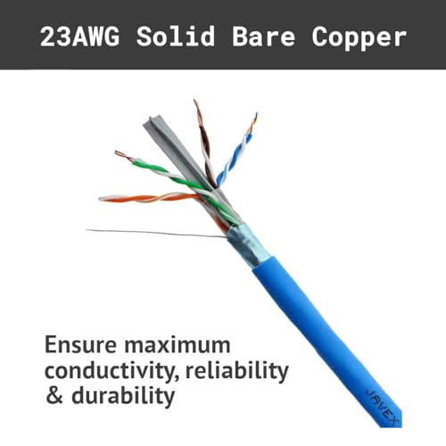 Cable Ethernet JAVEX CAT6A F/UTP 500FT Azul miniatura 2