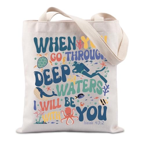 Sac fourre-tout avec inscription biblique idée cadeau anniversaire femme