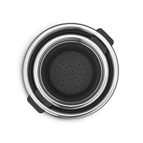 image for HexClad 2-Piece Steamer Basket Set for Steaming and Draining, Fits Hex