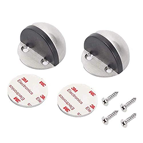 2 Pack Door Stopper, 3M Adhesive Door Holder Door Stop, Stainless Steel Brushed Door Stop for Home Hotel, Snowboard Hanger, No Need to Drill Floor Door Stop, Door Stopper Set with Rubber Bumper 2 Pack Door Stopper, 3M Adhesive Door Holder Door Stop, Stainless Steel Brushed Door Stop for Home Hotel, Snowboard Hanger, No Need to Drill Floor Door Stop, Door Stopper Set with Rubber Bumper