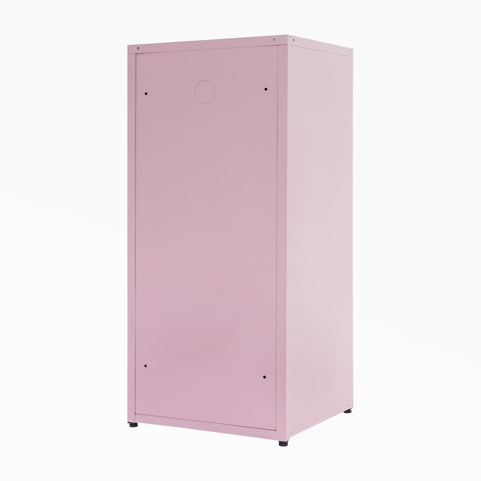 Armadio a 3 livelli con una porta, armadietto da ufficio, armadietto in acciaio, superficie con funzione di assorbimento magnetico, per soggiorno, camera da letto e ufficio, 40 x 35 x 88 cm (rosa)