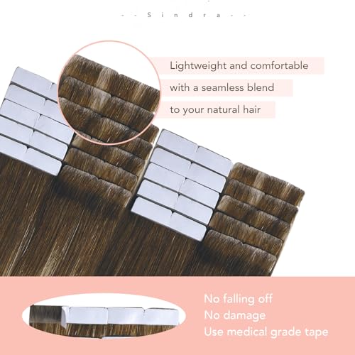 Image of Sindra Invisi Edge Tape in Extensions Human Hair #3 /8 /22