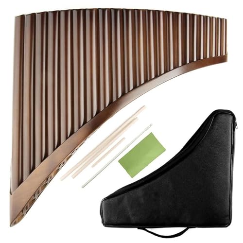 Pan Flute Instrument 22 Pipes Pan Flute C Key Pan Pipes Woodwind Instrument Bamboo Pan Flute(Right)
