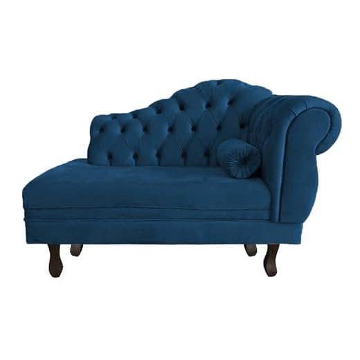 Divan para Sala Divã Sofá 2 Lugares 120cm Namoradeira Veludo (Veludo azul marinho)