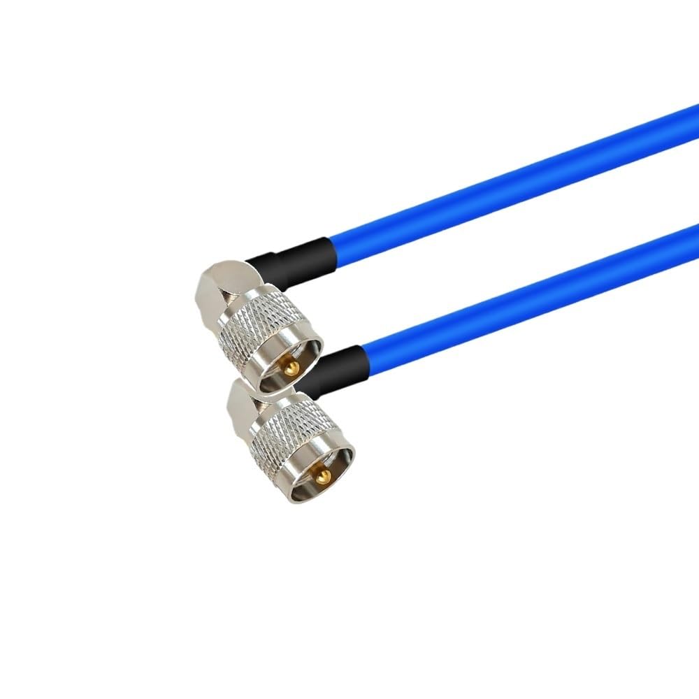 LIHUA Conector PL259 macho a SO239 hembra adaptador RG402 cable semiflexible 50Ohm R*/F cable de extensión coaxial (UHF M90 a UHF M90, 20 cm / 8in)