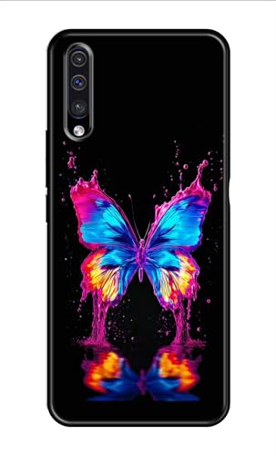 Image of Metal TPU Printed Back Cover for Samsung Galaxy A50 | A50s (Butterfly -J1) 360 Degree Protection | Camera Protection -25092024(AR)