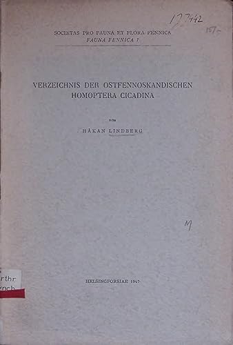 VERZEICHNIS DER OSTFENNOSKANDISCHEN HOMOPTERA CICADINA.