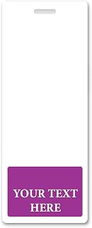 4 Pack - Oversized Custom Badge Buddy Vertical - Large Badge Buddies Role I’D Backer Card for Nurses - 2 1/8 X 5 1/2 - Wear with Existing I’D Holder - USA Printed by Specialist ID (Purple)