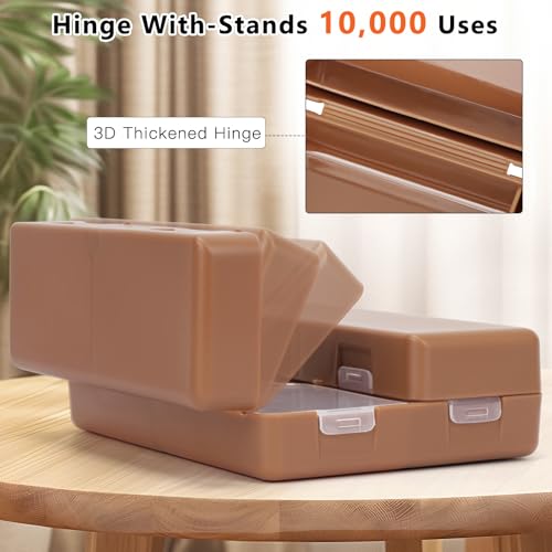 Image of FYY Travel Pill Organizer, Pill Box Medicine Case-2pcs Brown