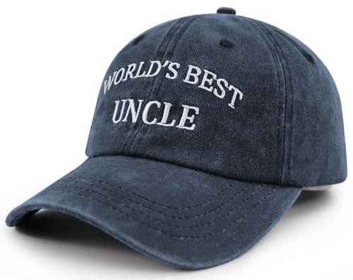 Image of World's Best Paw Paw Papa Uncle Hat for Grandpa Dad Men, Funny Adjustable Cotton Embroidered Grandfather Father Baseball Cap