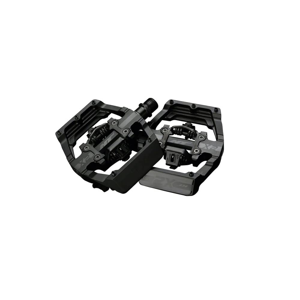 HTComponents Stealth Black X2-SX Platform/Clipless Evo Bike Pedals Pair 9/16"