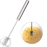 Xpr Semi-automatic Egg Whisks,Stainless Steel Hand Push Rotary Whisk Blender for Blending, Whisking,