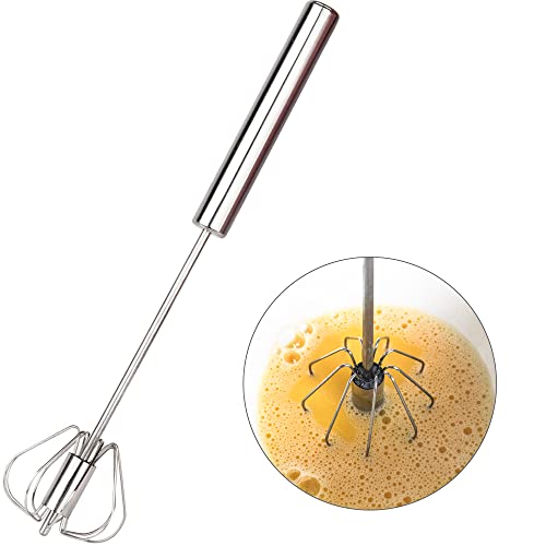 Xpr Semi-Automatic Egg Whisks,Stainless Steel Hand Push Rotary Whisk Blender For Blending, Whisking, Beating & Stirring (12 Inch) #TOP15