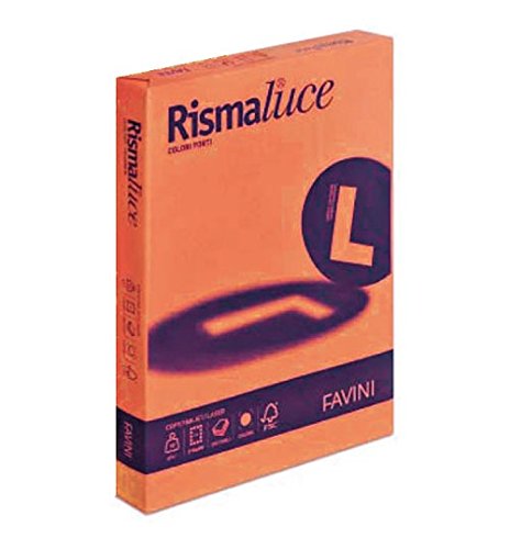 Cartotecnica favini rismaluce 200gr arancio 56 a4