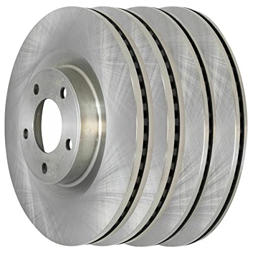 AutoShack R64156R64158 Front and Rear Brake Rotors Set of 4 Replacement for 2007 2008 2009 2010 Ford Edge 2007-2010 Lincoln MKX 3.5L V6 AWD FWD