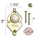 Doorbell Push Button Gold Finish LED Lighted Heavy Duty Metal Wired Button Wall Mounted Doorbell Home Front Door Garage Office Press Button Replace Old Doorbell Push Button Easily (Gold Finish 1 PK)