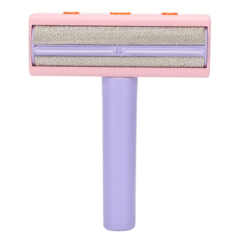 Gavigain Reusable Pet Hair Remover Brush, Two Way Hair Removal, Large Capacity Storage, Soft Polyester, for Dogs, Cats, Home, Car (Purple Pink)