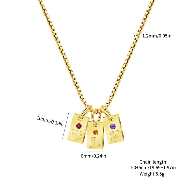 Collier personnalisé initiales, le cadeau d'anniversaire idéal - 3