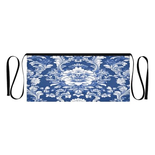 Kigai Antique Arabesque Server Aprons for Men Women Water & Oil Resistant Waitress Waiter Waist Apron with 3 Pockets