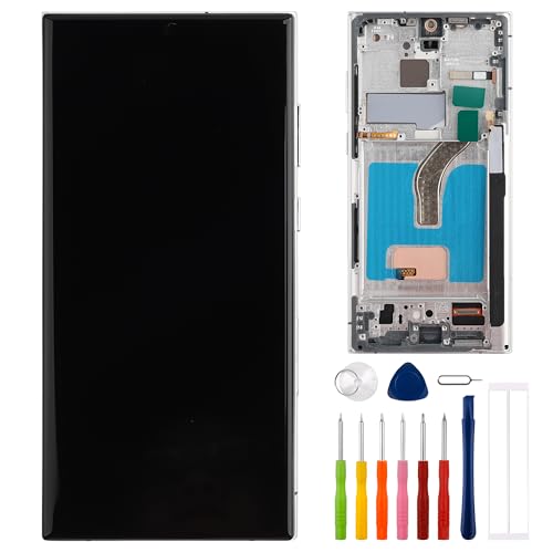 Écran LCD compatible Samsung S22 Ultra SM-S908B tactile 6.8" blanc